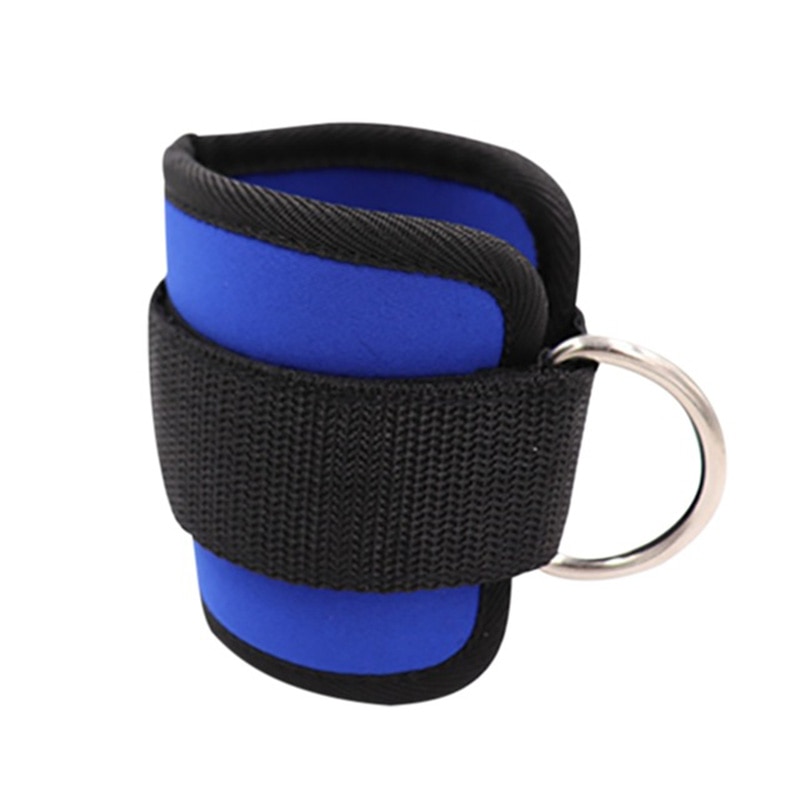 1 Paar Enkelbandjes D Ring Oefeningen Protector Voor Fitness Been Dij Katrol Lifting SAL99: Blauw