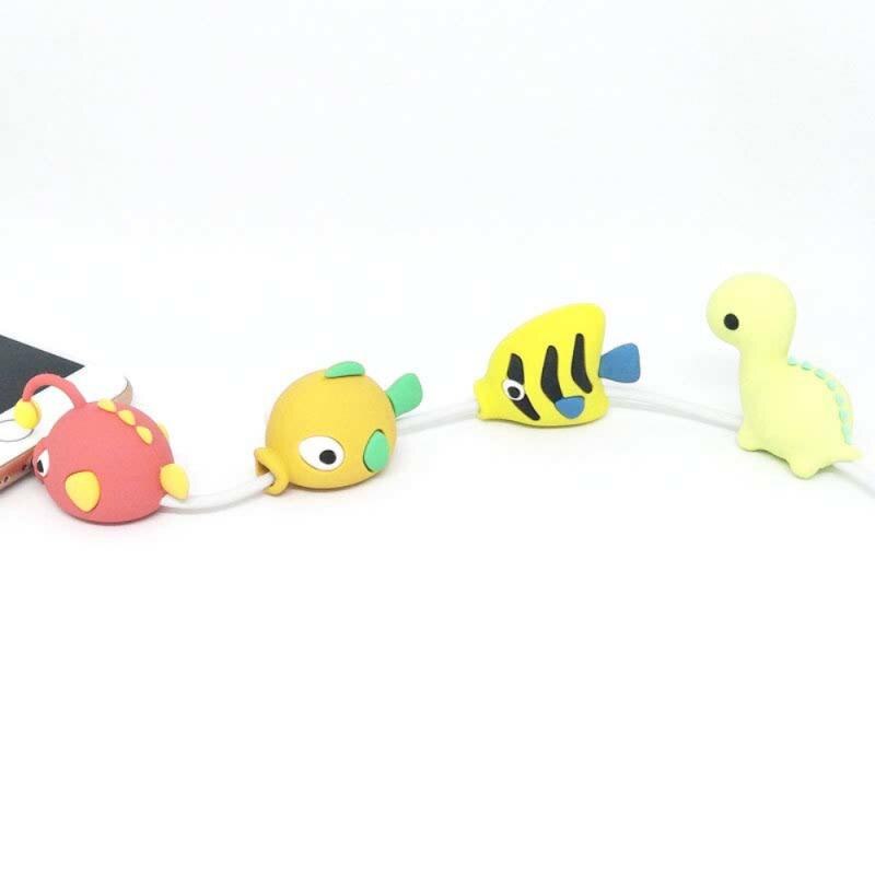 Animal Cable Protector For Phone Protege Cable Buddies Cartoon Cable Bite Phone Holder Accessory Cable Organizer