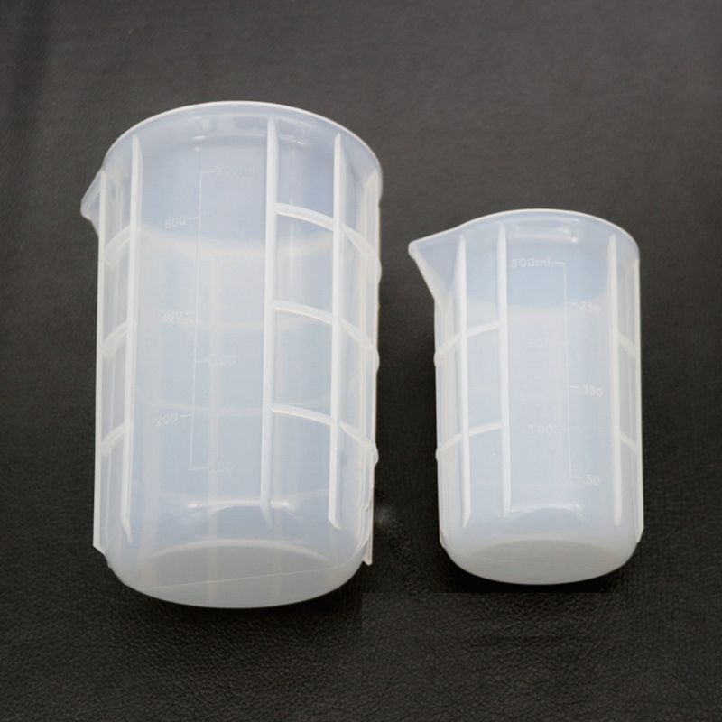 3Pcs 100ml 350ml 750ml Flexible Silicone Large Measuring Cups Mixing Cups Baking Tools Resin Casting Jewelry Tools Kit