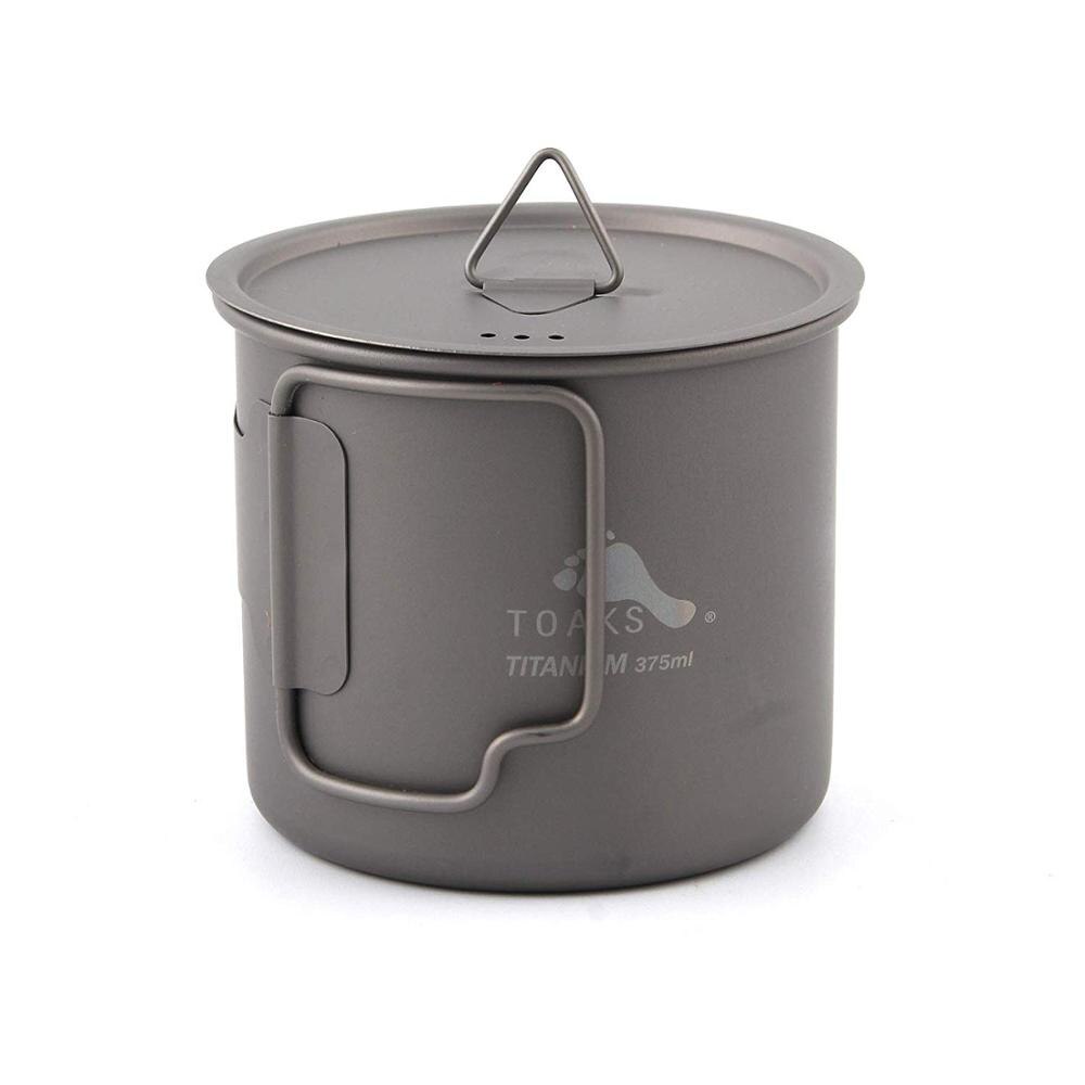 TOAKS Titan Camping Topf und Tasse (375ml, 450ml, 550ml, 650ml, 700ml, 750ml, 800ml, 900ml, 1100ml): 375ml mit Deckel