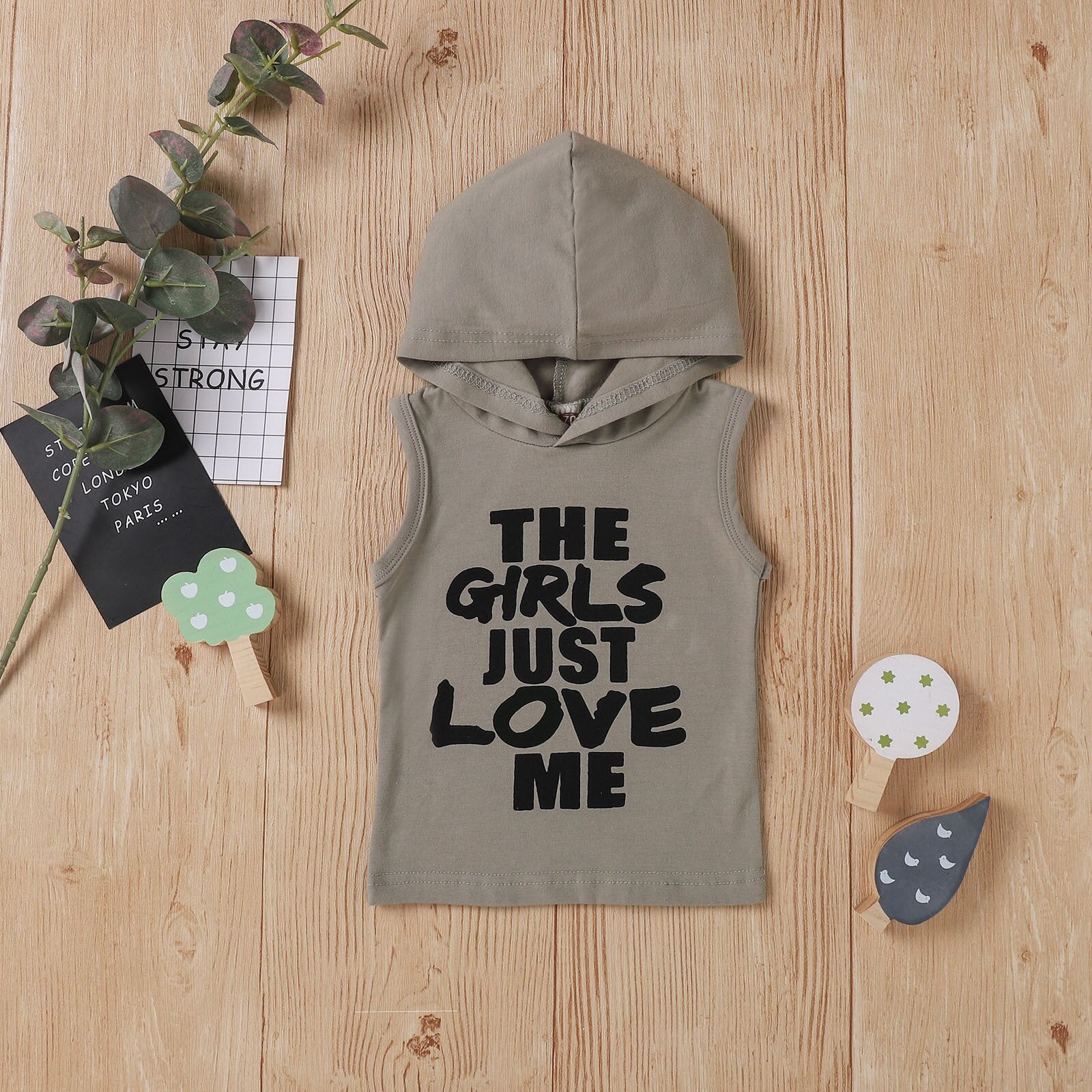 40# Toddler Baby Kids Boys Clothes Short Sleeve Letter Positioning Print Hooded Top + Camouflage Pants Baby Boy Clothes Set