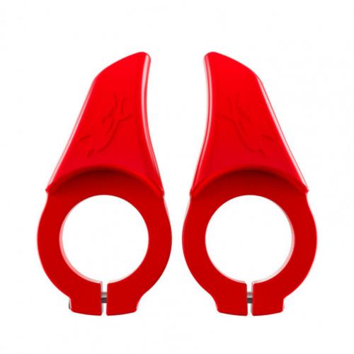Repose-pied pour vélo de route longue distance, 1 paire, avec cornes, petit support auxiliaire: Rouge