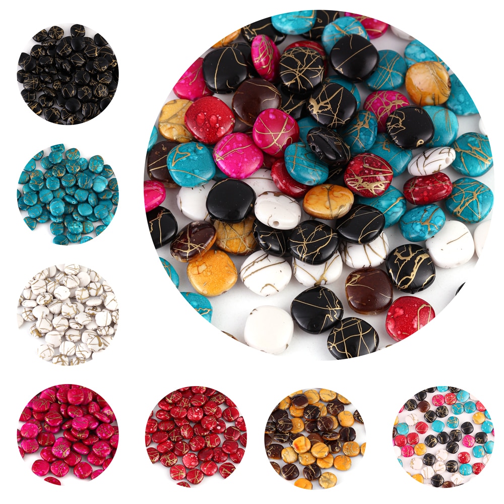 100pcs Muitcolor Contas de Acrílico Flat Square Beads Spacer Beads Para Colar Pulseira DIY Jewelry Making Acessórios Suprimentos