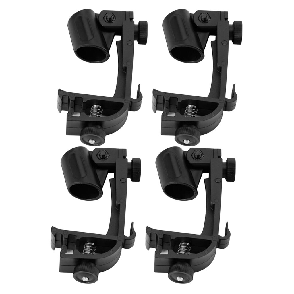 4 Stuks Clip Op Drum Microfoon Klem Mic Mount Houder Verstelbare Shockproof