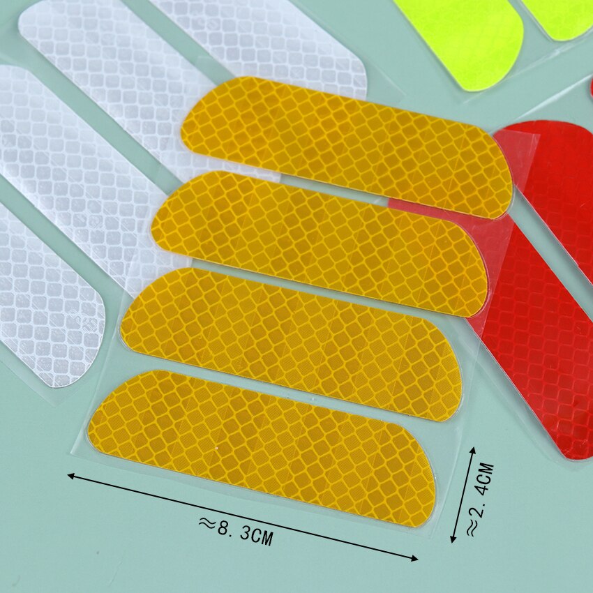 Autocollants réfléchissants de voiture, 4 pièces, étiquette pour porte de voiture, pour sourcils, de sécurité, bande réfléchissante, avertissement