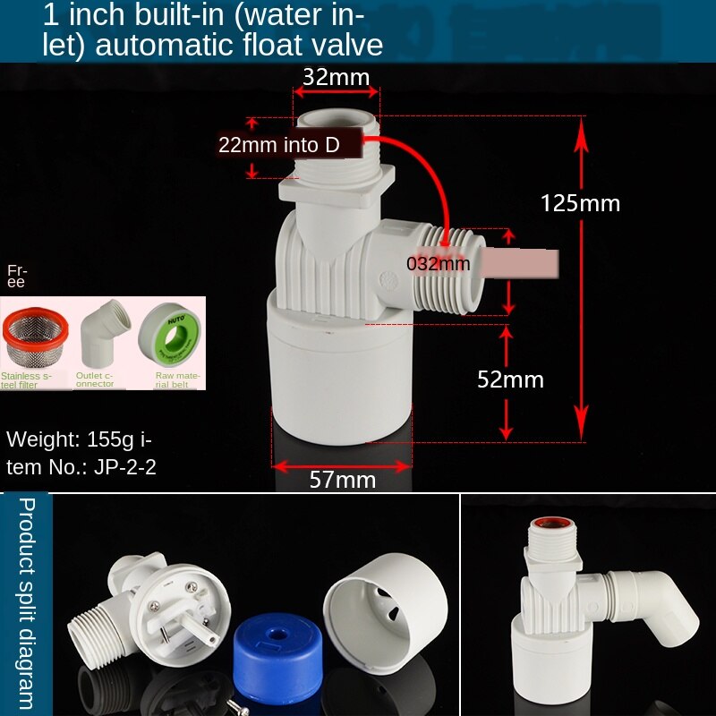 1/2in 3/4in 1 zoll automatische wasserstand Regler schweben Ball ventil Solar- wasser Panzer wasser turm Schwimmbad wasser einlass schalter ventil: JP-2-2