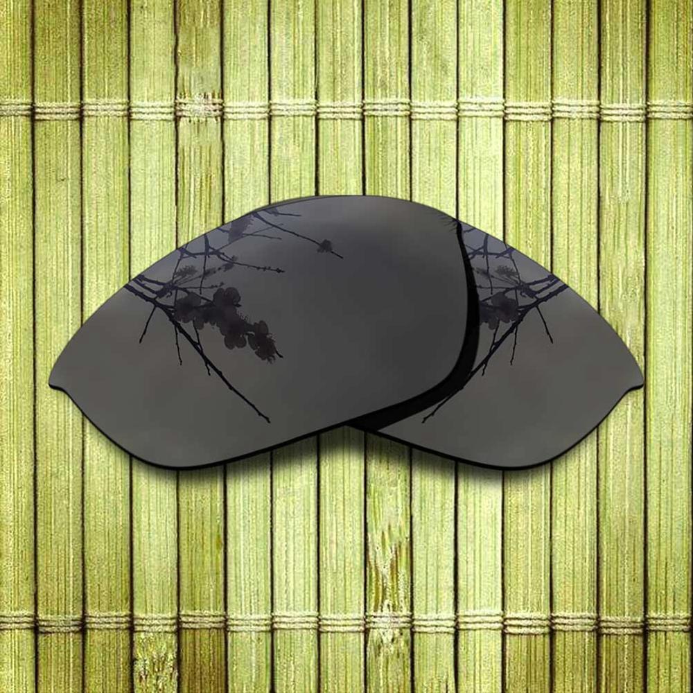 Polarized Replacement Lense For-Oakley Half Jacket 2.0 Sunglasses Frame True Color Mirrored Coating - Options: Black