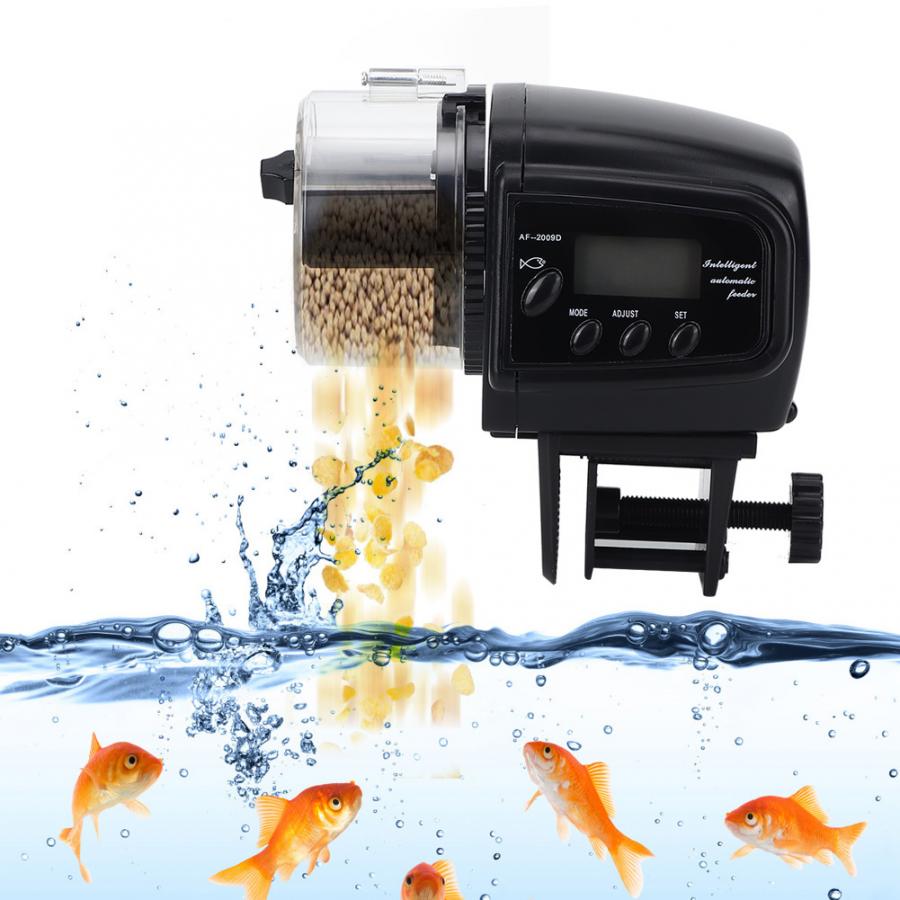 Automatic Smart Fish Feeder Aquarium Digital Fish Tank Electrical Plastic Timer Feeder Food Feeding Portable Fish Feeder Tool