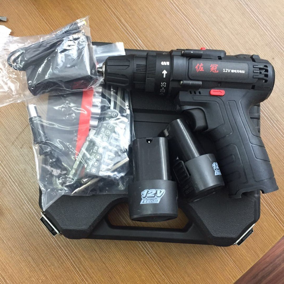 21V 12V Accu Boormachine Elektrische Schroevendraaier Oplaadbare Met Batterij Elektrische Boor Conversie Kettingzaag Blade Power Tool Set: 12V-28PCS-Box-2B