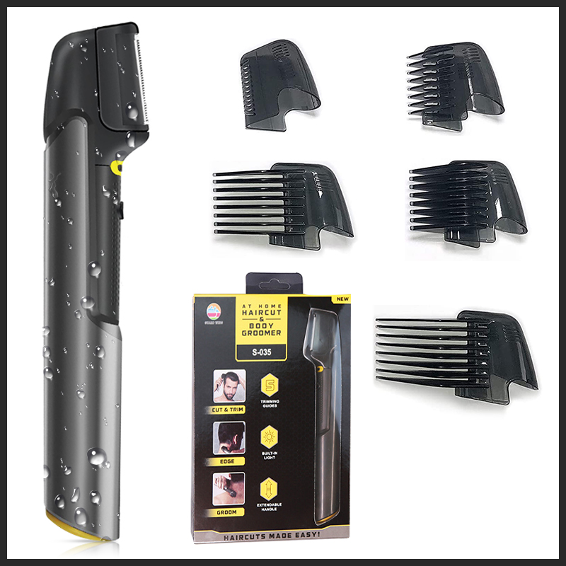 Tondeuse à cheveux domestique 5 en 1 pour hommes, rasoir multifonctionnel Rechargeable, étanche, rétractable, pour le corps: Or