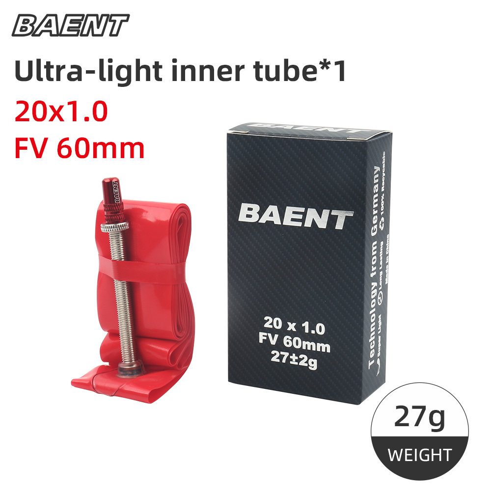 Small Wheel/Folding Bike Ultralight Inner Tube 14/16*1.2/1.75 ,16*1-3/8, 20*1.2/1.75,20*1,20*1-1/8 48/60MM FV Bicycle Inner Tube: Gold / 1.5-1.75"