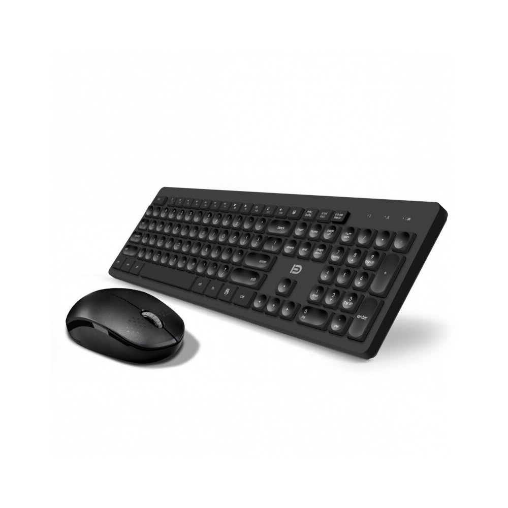 FD Wireless 1600DPI Keyboard &amp; Mouse Combo 2.4GHz Concave Button Set Smart Power-Saving Silent Clicks Slim Combo for Laptop