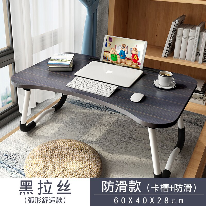 Soporte plegable para ordenador portátil, mesa de estudio para cama, sofá, mesa de servicio de té: A 60 40 28CM