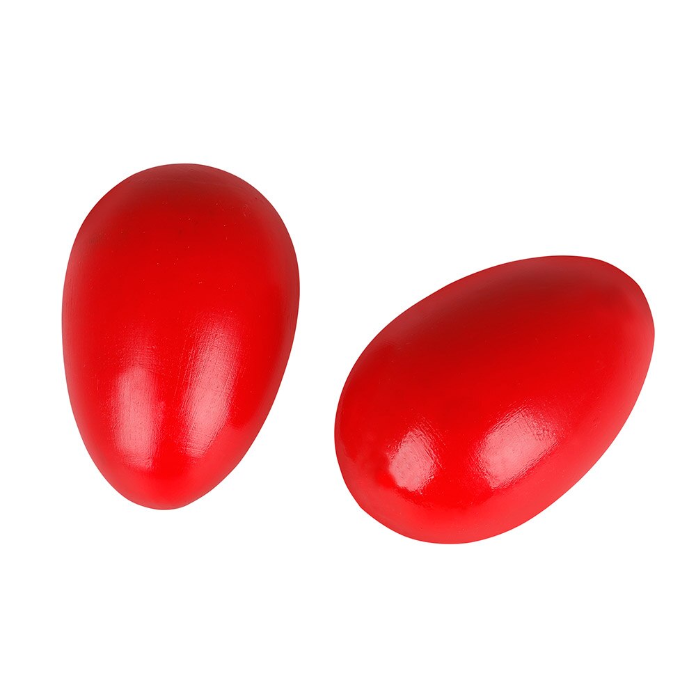 Oeufs en bois Maracas, Instrument de Percussion musicale, rouge, 2 pièces