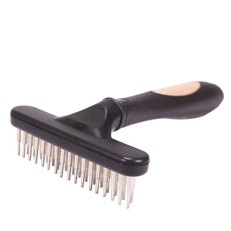 Râteau pour chien, brosse démêlante, peigne, râteau sous-poil pour chiens et chats, poils courts et longs, brosses pour animaux de compagnie, perte avec épingles à Double rangée