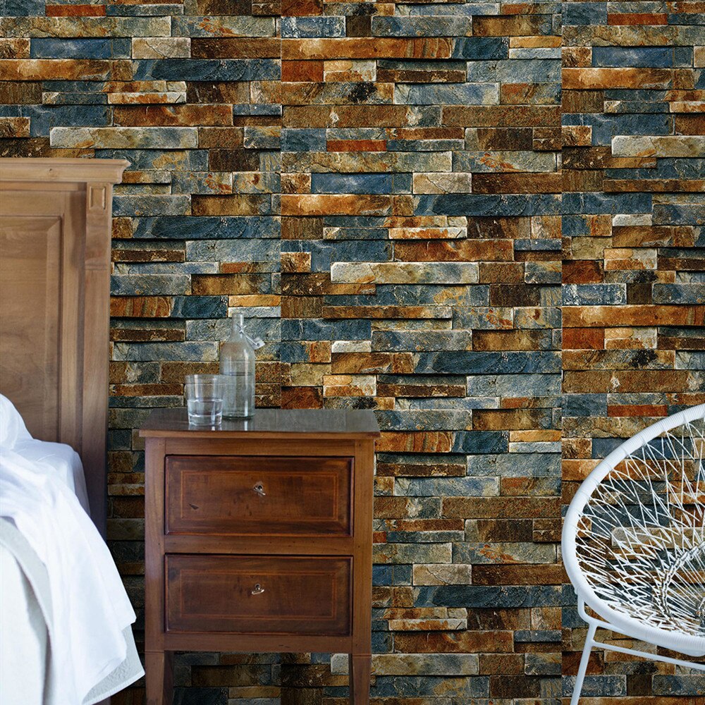 Self Adhesive Wallpaper Peel and Stick Wood Plank Vinyl Contact Paper Decorative Wall living room renovation sticker Wallpaper