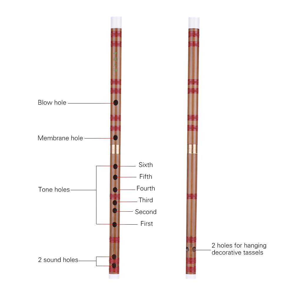 Stikbar bitter bambusfløjte dizi traditionel håndlavet kinesisk musikalsk træblæseinstrument nøgle til g studieniveau præstation