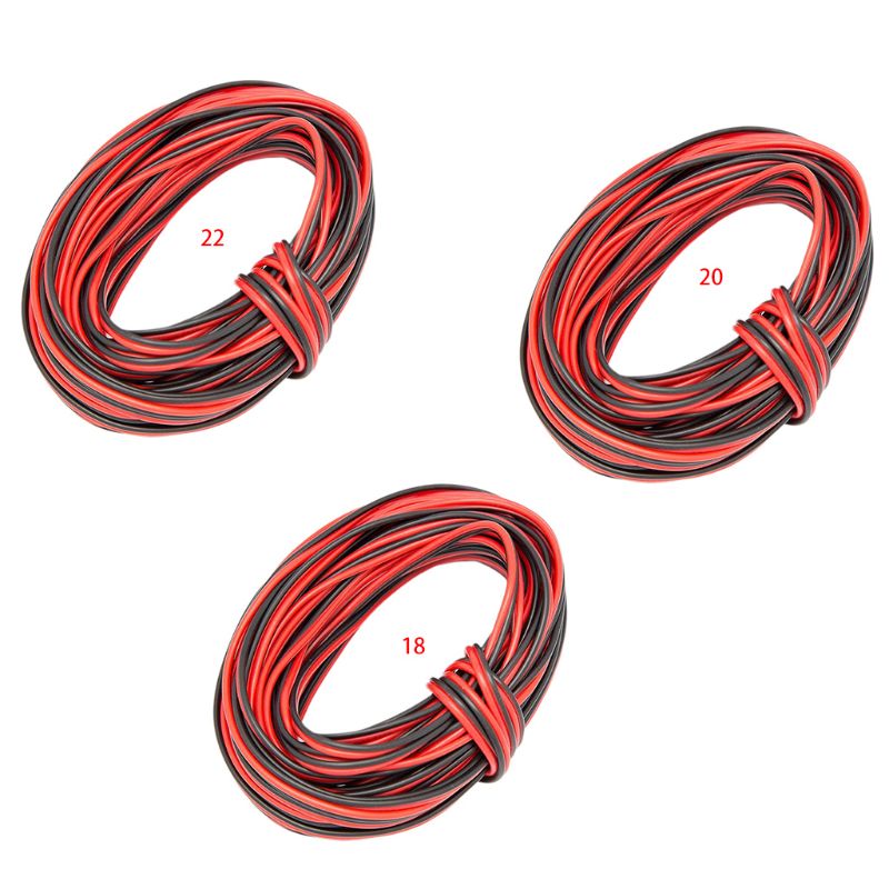 Cable eléctrico AWG de calibre 18/20/22, 10M, tira LED aislada de cobre estañado, 62KC