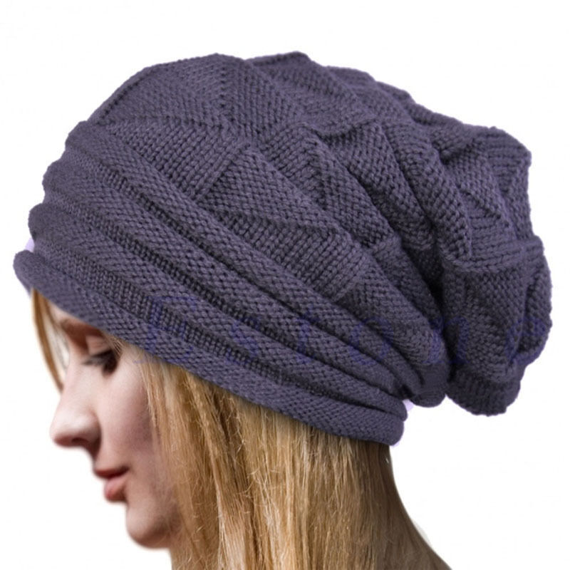 Gorro de punto holgado de gran tamaño para mujer, gorros de esquí, gorro holgado, prenda lana invierno, Unisex