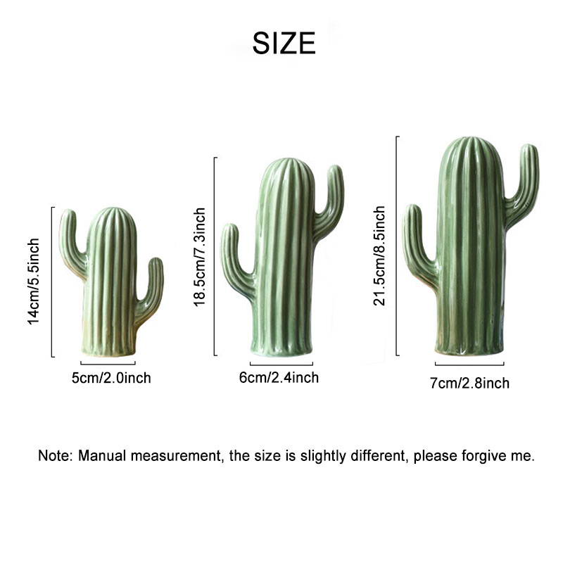 Nordic Stijl Creatieve Keramiek Cactus Ornamenten Woonkamer Desktop Decoratieve Simulatie Groene Plant Beeldjes Woondecoratie