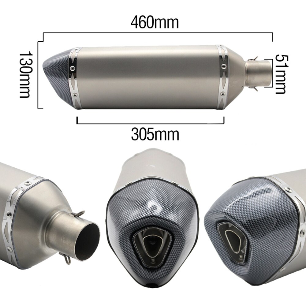 Zsdtrp Motorfiets Midden Sectie Rvs Uitlaatpijp + Midden Pijp Set Uitlaat Systeem Voor Bmw F650GS F700GS F800GS