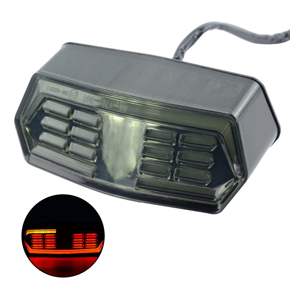 JMTBNO Led-achterlicht voor motorfiets, goedgekeurd, knipperlicht JMTBNO Led-achterlicht voor motorfiets, goedgekeurd, knipperlicht
