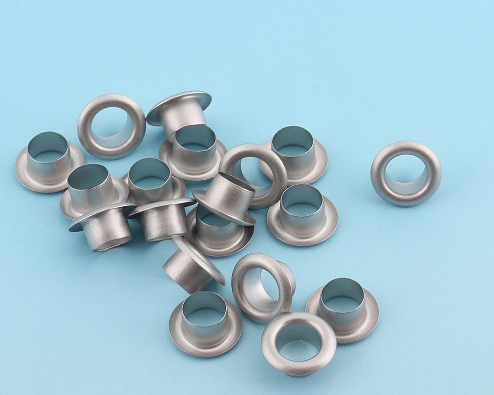 100sets 5mm(hole) Silver Eyelets Grommets Round Grommet Eyelets for Sewing Garment Canvas Shoe Notions