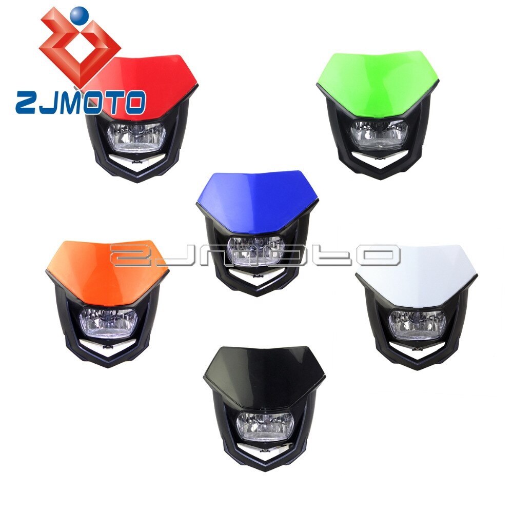 ZJMOTO H4 35W Scheinwerfer Verkleidung Blau Off Road Motorrad Scheinwerfer Enduro Scheinwerfer Streetfighter Für Yamaha YZ YZF WR WRF DT XT
