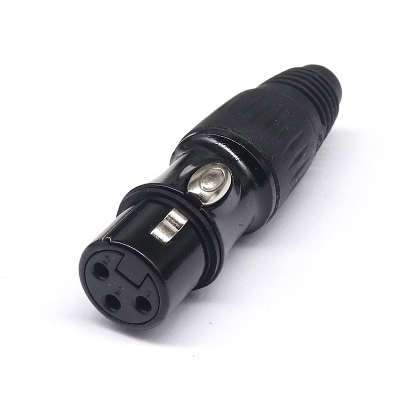 3/4/5PIN Canon Hoofd Microfoon Plug Microfoon Hoofd Xlr Balanced Head Drie-Core Vergulde canon Mannelijke En Vrouwelijke Hoofd: 3PIN black female