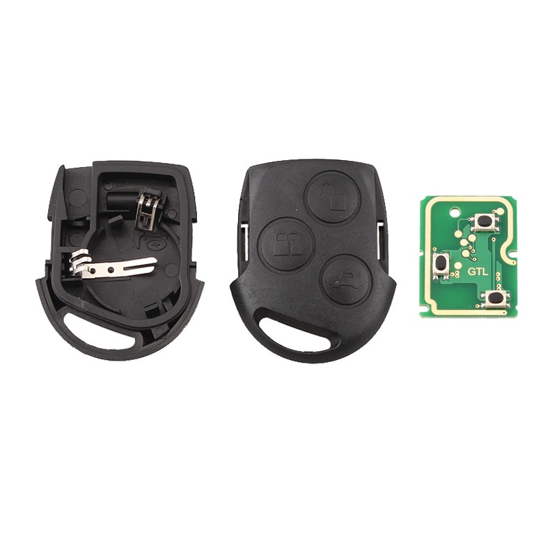 3 Knoppen Afstandsbediening Sleutel Fob 433Mhz Voor Ford Focus Fiesta Mondeo Galaxy C-Max S-Max Focus auto Auto Vervangende Onderdelen Geen Blade