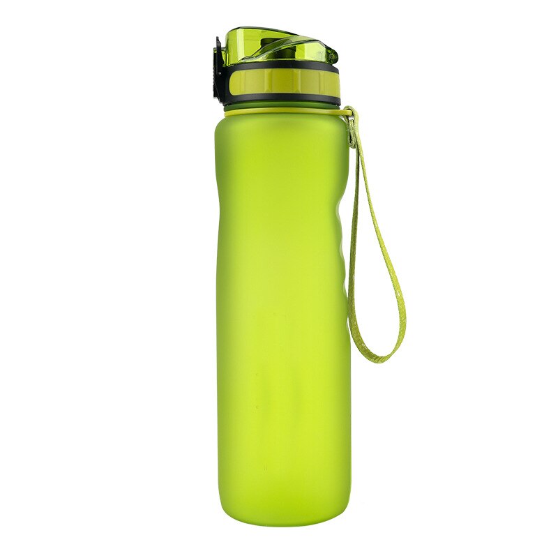 Draagbare De Originele Pc 1000Ml Waterfles Met Touw 1L Grote Capaciteit Flip Deksel Plastic Sport & outdoor Waterkoker: green