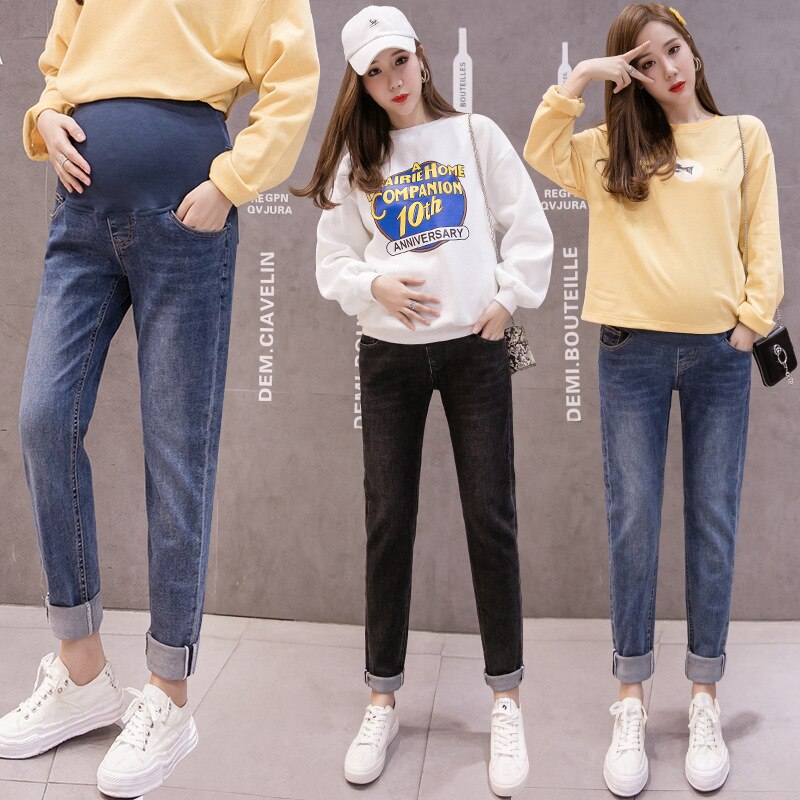 Boyfriend jeans, zwangerschapsbroeken voor zwangere vrouwen, casual losse jeans, zwangerschapsbroeken, zwangerschapskleding