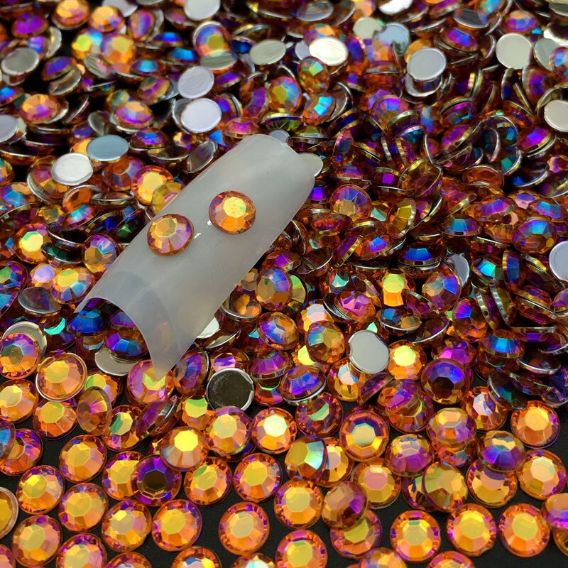 60 stuks/pak 5mm diy 3d nail art acryl ronde glitter strass steentjes plaat uv gel polish tips edelsteen sticker manicure decal decoratie: 03