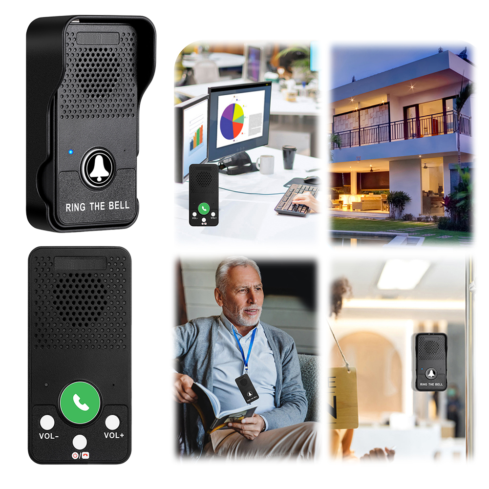 Sonnette sans fil, batterie Rechargeable, mains libres, interphone bidirectionnel Full Duplex, sonnette de porte, une pression pour parler, carillon de porte