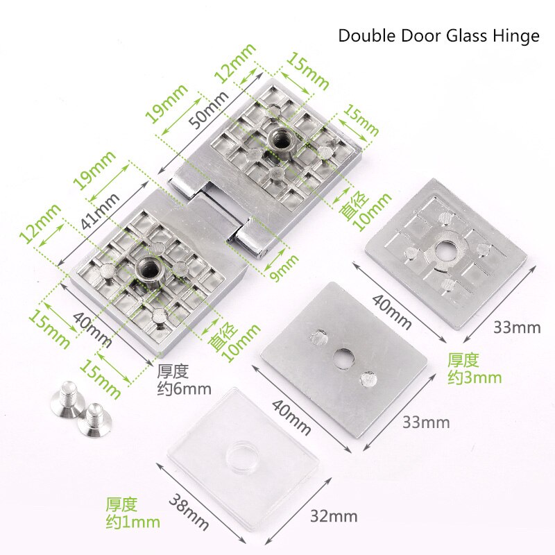 Single and Double Door Glass Hinges bedroom Hinge Bathroom Wine Cabinet Cabinet Clip Display Cabinet Cabinet Door Glass Hinge: Double door hinge