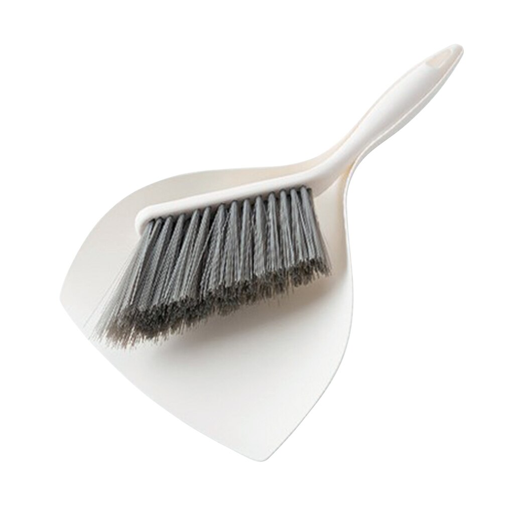 Desktop Cleaning Set Mini bamboo broom dustpan combination set brush small broom dust shovel Household cleaning appliances: white