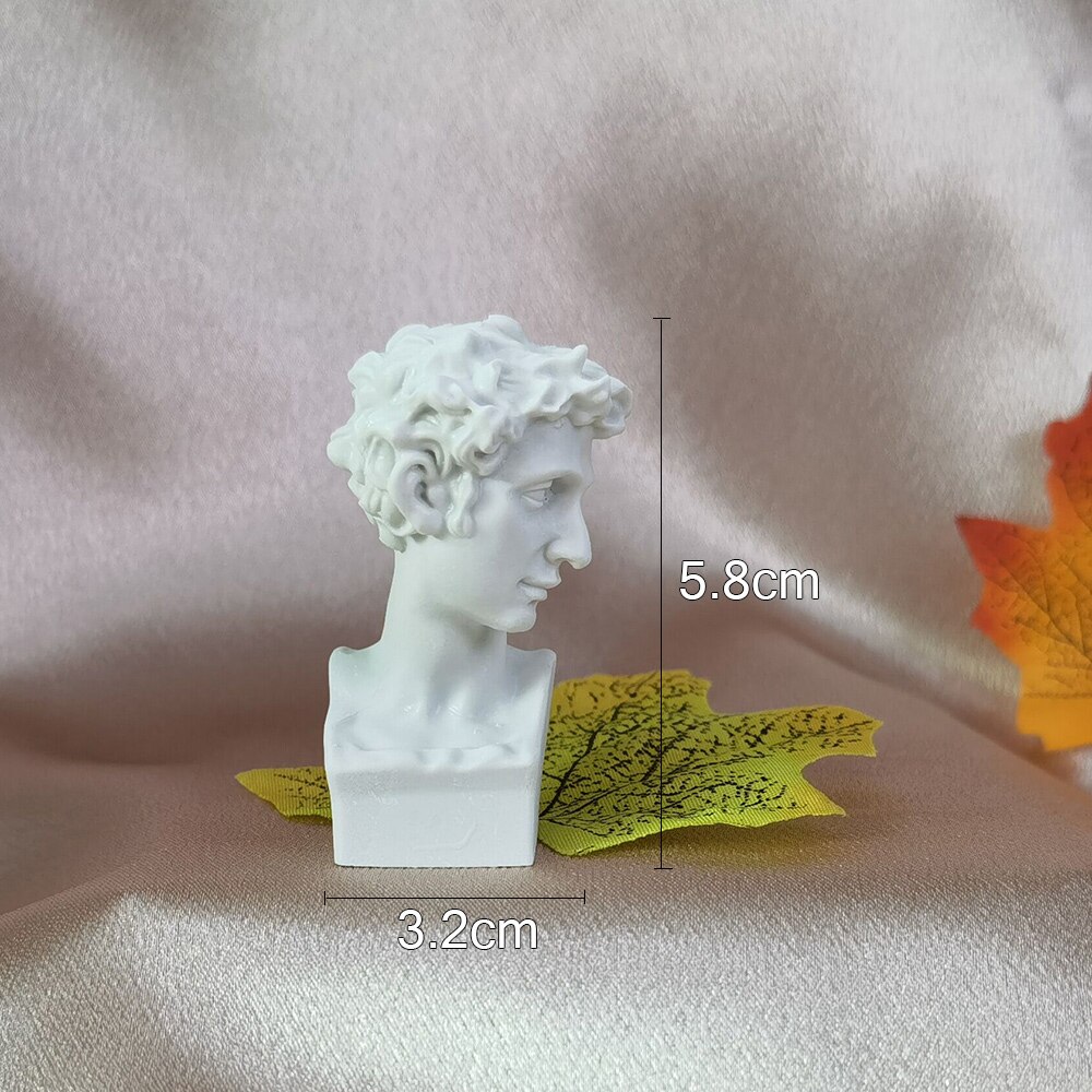 Photography Props Photo Shoot Mini Plaster Head Model Series Mythology Avatar Apollo Roman Columns fit for Jewelry Cosmetics Toy: Giuliano