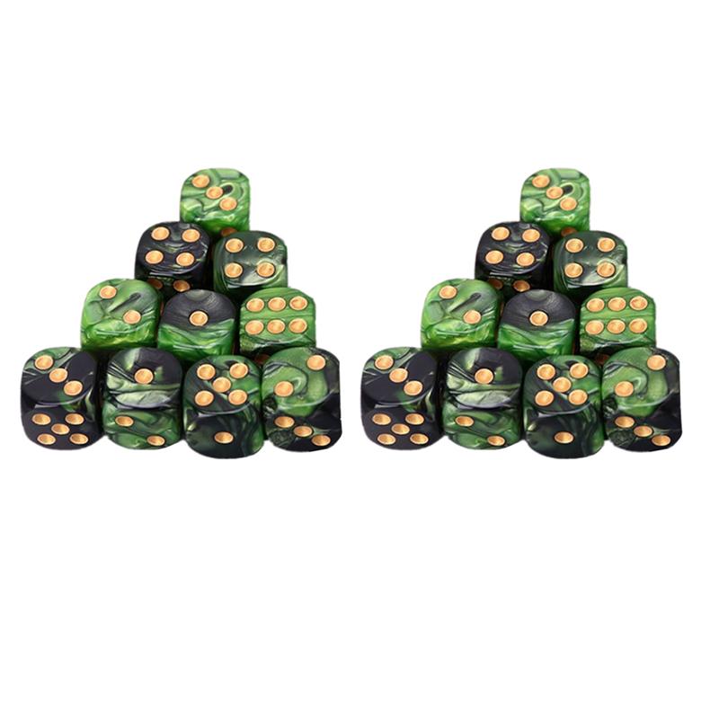 25 Stuks Polyhedral Acryl Dobbelstenen 6 Zijdig Game Dice Set Tafel Games Accessoires: Default Title