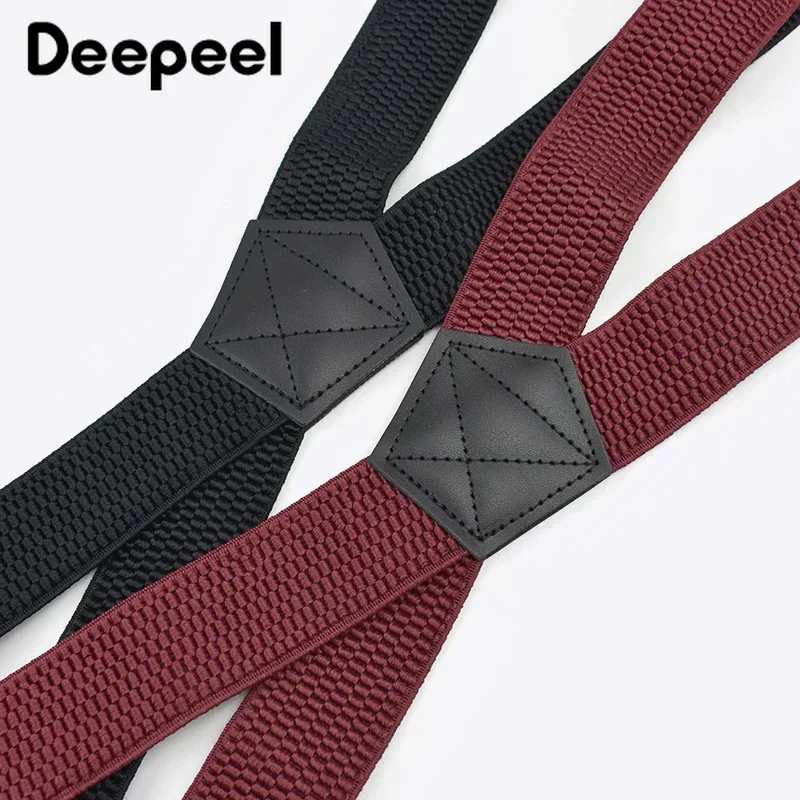 1Pc 3.5*120cm heren Jarretel Volwassen 4 Clips Heren Bretels X Type Elastische Verstelbare Riem Brede Bretels werk Mannelijke Jockstrap