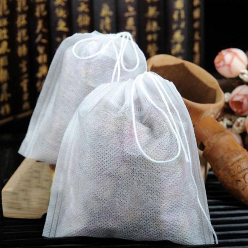 100Pcs/set 5.5x7CM disposable non-woven tea bags filter tea Draw teabag bags