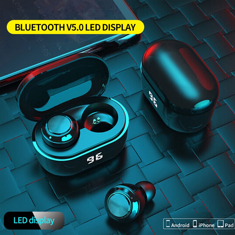 Nbl Tws 5.0 Bluetooth Oortelefoon Draadloze Hoofdtelefoon IPX4 Waterdichte Stereoe Oordopjes Micophone Headest Mini 300Mah Gaming Oortelefoon