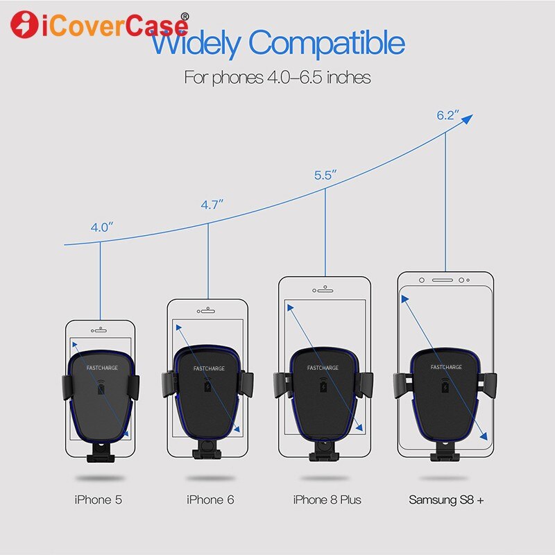 Voor Samsung Galaxy Note 9 8 5 Snelle Oplader Qi Draadloze Oplader Voor Samsung S9 S8 Plus Opladen Pad Auto telefoon Houder Accessoire