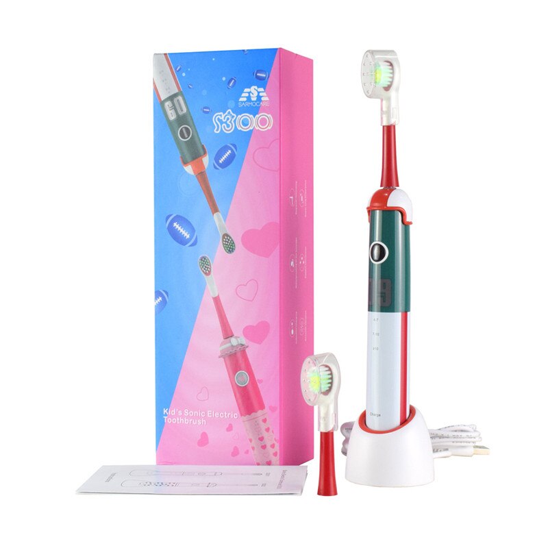 Sonisk elektrisk tandbørste  s300 tandblegning vibrationsfrekvens 28000 til børn børn pige dreng dejlig sonisk børste: S301 tandbørster