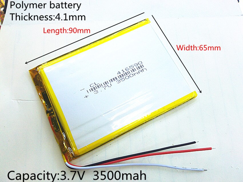 3 lijn lithium Polymeer batterij 416590 3500 mah liefde landing PDA smart tablet computer 3.7 v polymeer 3 lijn