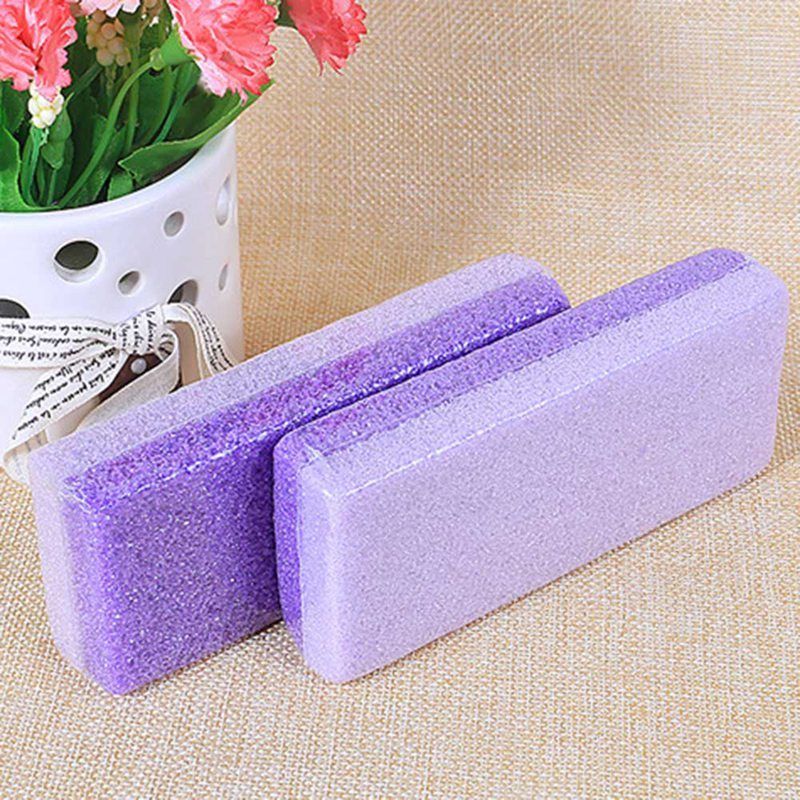 Voet Puimsteen Spons Steen Pedicure Pedicure Gereedschap Verwijder Voet Eelt Exfoliëren Hard Skin Verwijderen Pedicure Scrubber: Paars