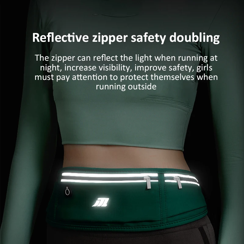 Tragbare Sport-Hüfttasche, professionelle Laufsport-Gürteltasche für Herren und Damen, multifunktionale Outdoor-Taschen mit reflektierendem Reißverschluss