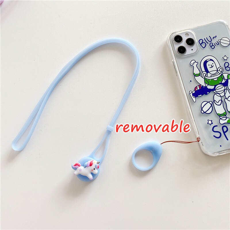 Cute Keychain Straps Rope Mobile Phone Neck Strap Lanyard for ID Card key chain USB badge holder DIY Lariat Lanyard Hang String