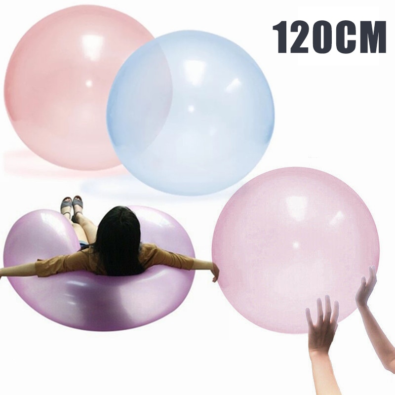 XL(120CM) Durable Bubble Ball Inflatable Fun Ball Amazing Tear-Resistant Super Wubble Bubble Ball Inflatable Outdoor Balls