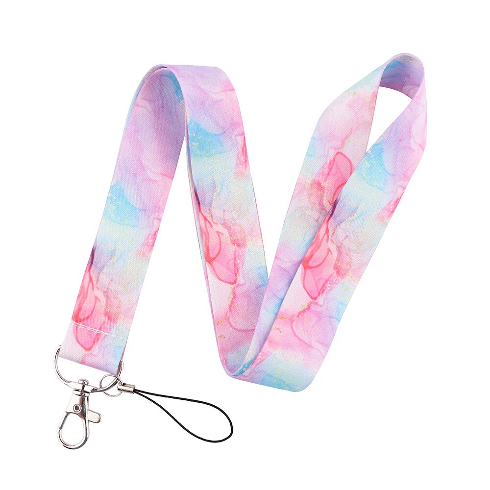 Marble Grain Printed Neck Strap Keychain Lanyard For Keys ID Card Badge Holder Keycord DIY Hanging Rope Mobile Phone Accessories: 03