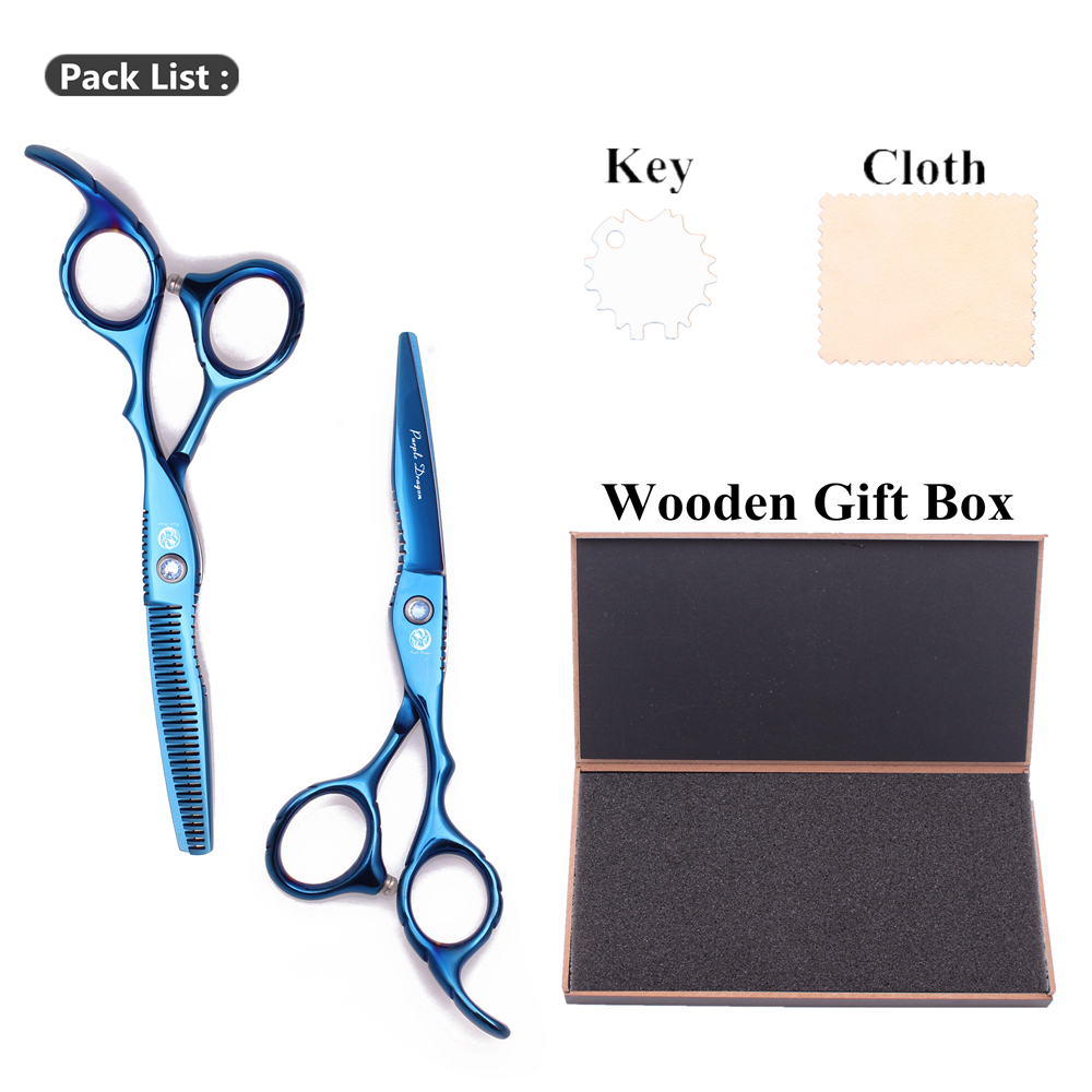 Lila Drachen 6 "JP Stahl Friseur einstellen Haarschnitt Ausdünnung Schere Haar Schneiden Schere Barbier Schere 1011# Gold: 1011 Lan D-6H